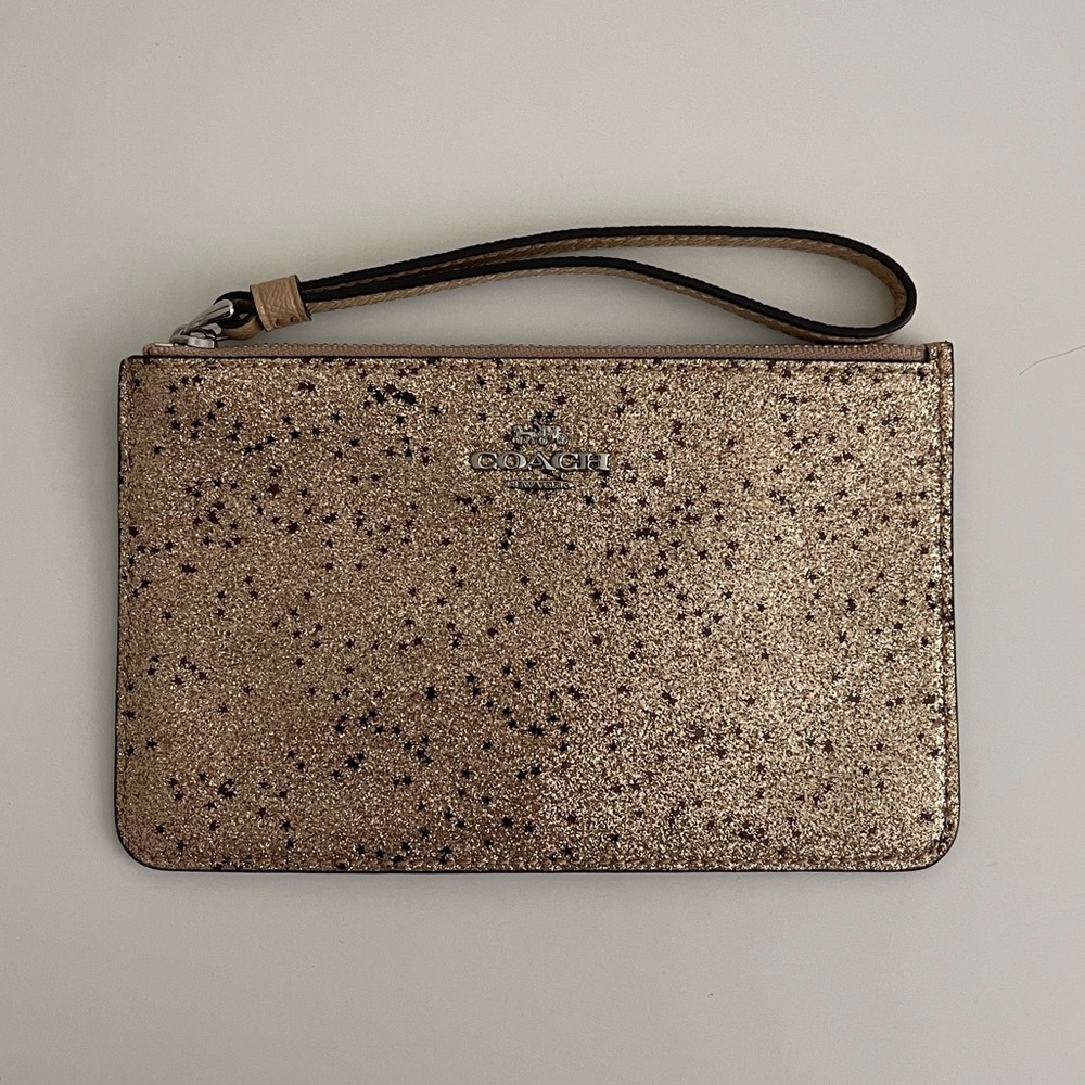 Coach glitter wristlet wallet